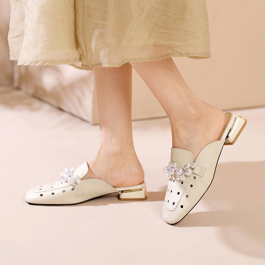 夏天爆款包头拖鞋，平底外穿凉拖网红洞洞鞋百搭拖鞋HYT-7098A 商品图2