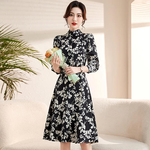 法式优雅，高品质花色百搭春夏连衣裙HR-CLYZ2352A-1 商品图1