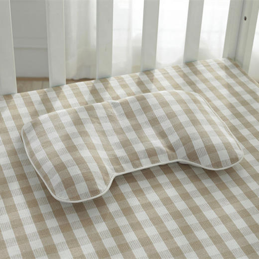 【天生透气 凉而不冰】婴儿U型枕防偏头定型枕0-1岁宝宝头型纠正矫正亚麻护枕新生儿透气 商品图2