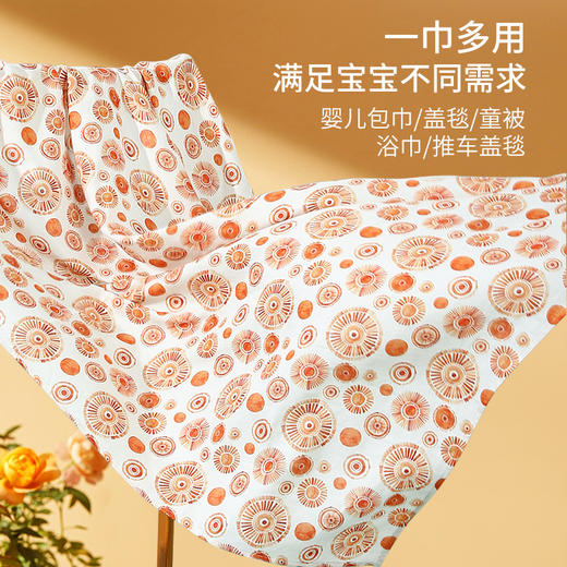 【A类婴儿竹棉纱布盖毯】夏季薄款新生儿用品襁褓包巾 宝宝盖毯 商品图3