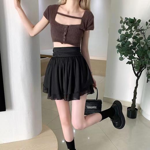 【GZ】无忧购设计感小众纯欲蓬蓬高腰百褶短裙5091（截单后7天发货) 商品图6