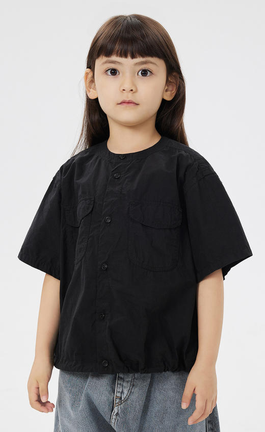 jnby  23年夏款  全棉微皱纹理短袖衬衣   1N4214160 商品图7