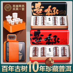 古树普洱丨核心产区 佰儒 十年陈 勐海普洱茶 陈香小圆片320g*2盒