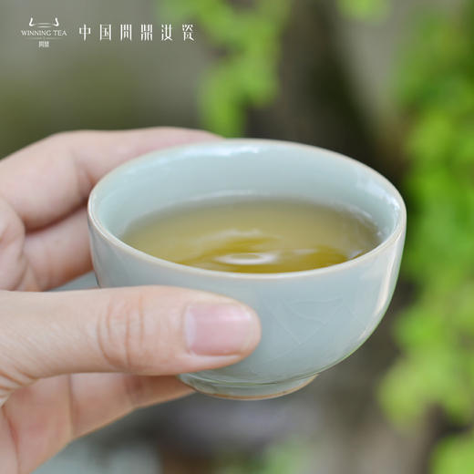 问鼎汝瓷紫金釉经典款天青听泉杯 商品图2