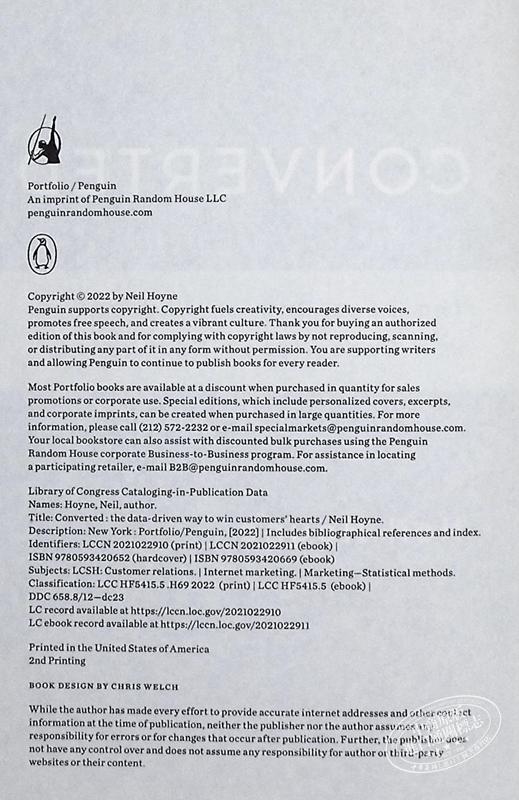 【中商原版】转换 以数据驱动的方式赢得客户的心 英文原版 Converted The Data Driven Way to Win Customers Hearts Neil Hoyne 商品图4