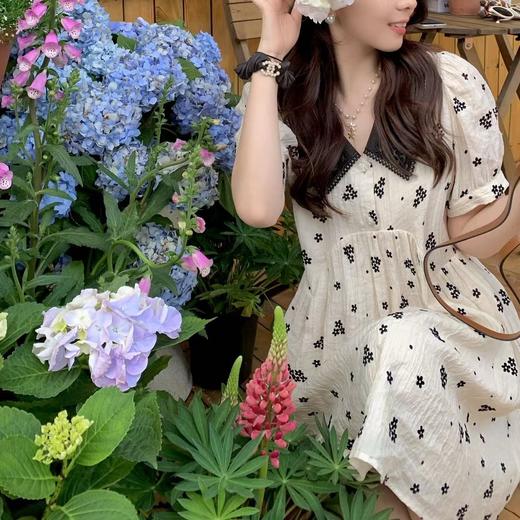 金蘑菇菇【花田少女】绣花娃娃短袖连衣裙 商品图2