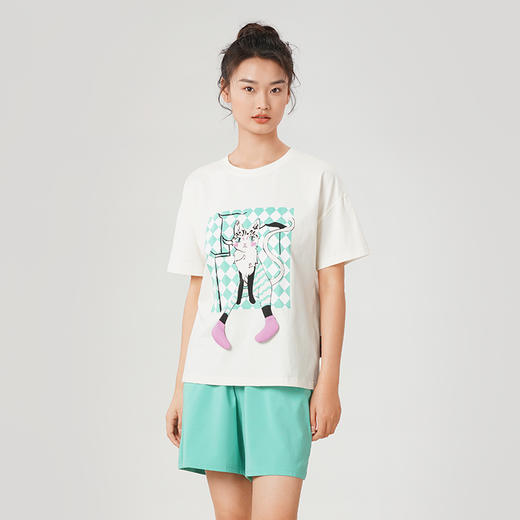 都市丽人凉感无尘棉薄短袖家居服睡衣LH32A1 商品图1