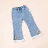 贝贝怡儿童牛仔裤洋气爆款网红春秋新款百搭喇叭裤小女孩长裤子潮231K2480 商品缩略图5