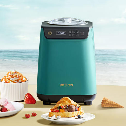 【柏翠3.0冰淇淋机】柏翠 (petrus) 冰淇淋机 雪糕机小型全自动家用冰激凌 压缩机制冷IC1280 商品图0