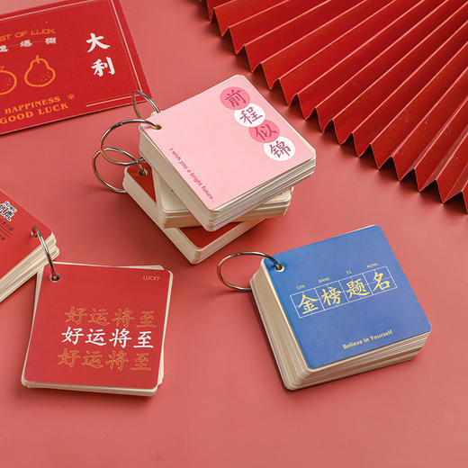 「拍1发3！9.9元包邮」前程似锦励志铁圈本 学生口袋便携记事本空白英语单词本活页小本子 商品图2