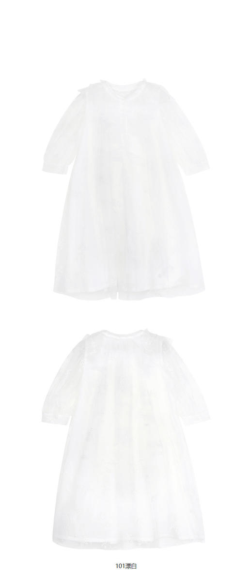 jnby  23年夏款  绣花设计 细纱中袖连衣裙  1N4G12310 商品图7