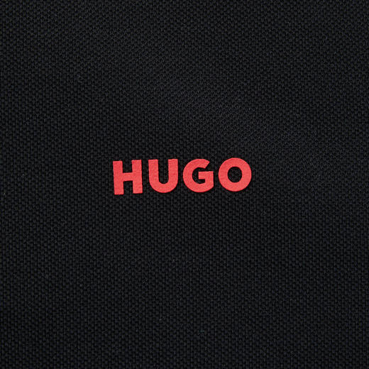 HUGO BOSS 雨果博斯 2023春夏新品 男士LOGO标识商务休闲长袖POLO衫 黑色 50466201 商品图4