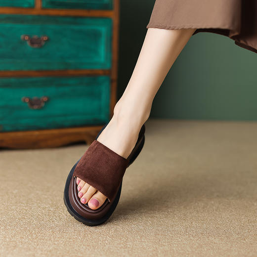 时尚个性，三色羊皮拖鞋TYM-D6185 商品图6