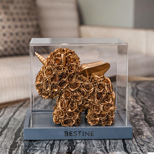 VBEINGS花语 玫瑰独角兽 mini款/标准款 永生花玫瑰花礼盒送女友告白纪念日生日礼物 商品图4