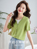 【专属特价】熙世界假两件短袖针织衫女薄款2025春夏新款别致冰丝上衣 商品缩略图7