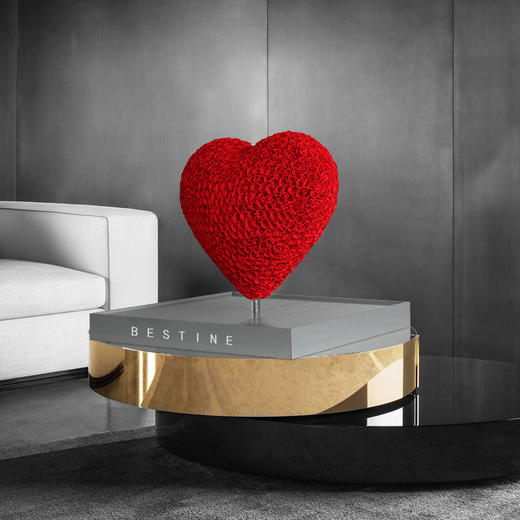 VBEINGS花语 怦然心动 高端定制款 永生花玫瑰超大爱心摆件送女友爱人告白求婚礼物 商品图1