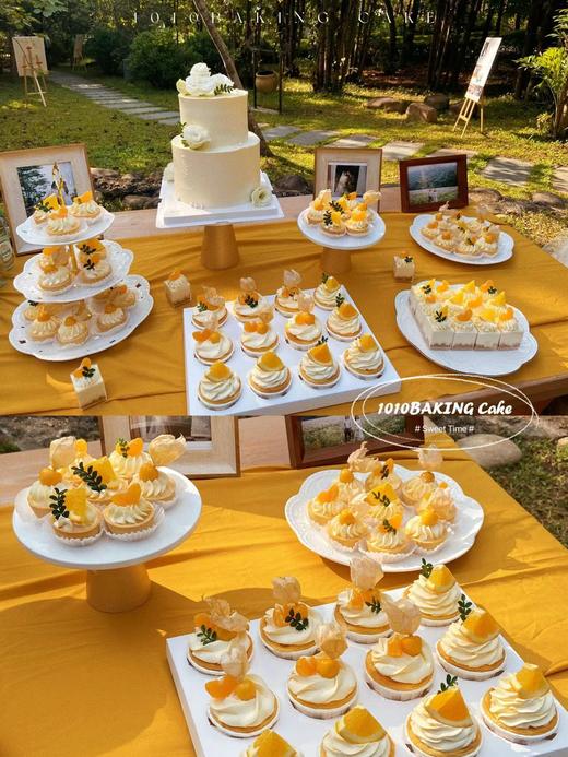 「橙黄自然系·中海汤泉」婚礼甜品台案例 商品图4