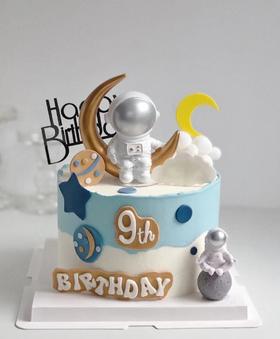 【臻品系列】---半翻糖【宇航员】儿童、男孩蛋糕