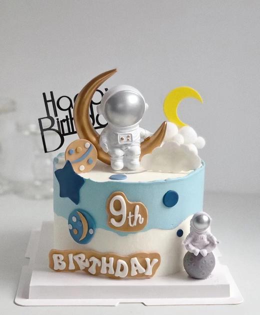 【臻品系列】---半翻糖【宇航员】儿童、男孩蛋糕 商品图0