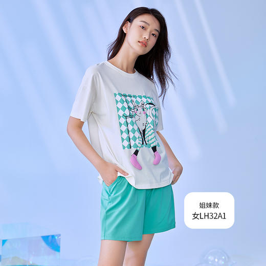都市丽人凉感无尘棉薄短袖家居服睡衣LH36B6 商品图3