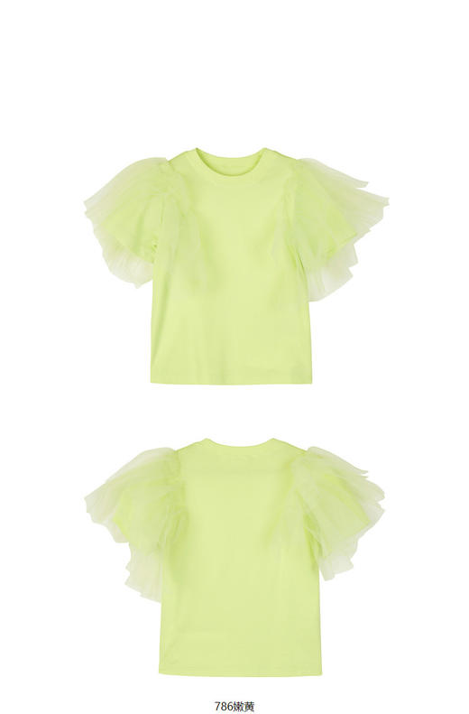 jnby  23年夏款  细纱袖笼设计短袖T恤  1N4113240 商品图11