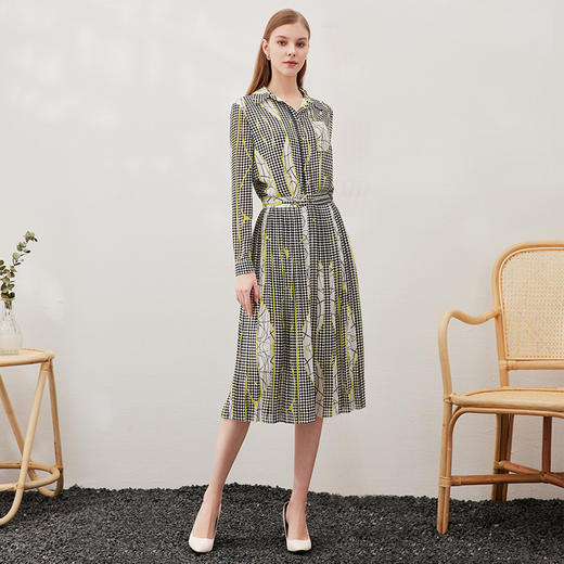 EITIE爱特爱夏季新款几何印花显瘦衬衣上衣7009710 商品图3