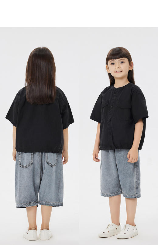 jnby  23年夏款  全棉微皱纹理短袖衬衣   1N4214160 商品图8