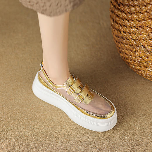 舒适减龄，网纱厚底凉鞋TYM-D6186 商品图3