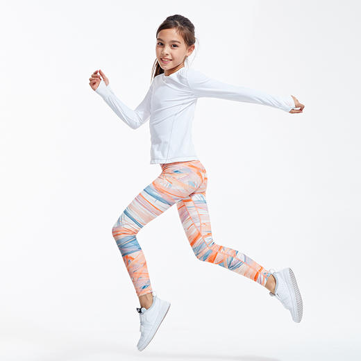 【专属】moodytiger女童运动裤春夏瑜伽外穿速干冰感防晒紧身裤| 小轻风 M11211455 商品图3