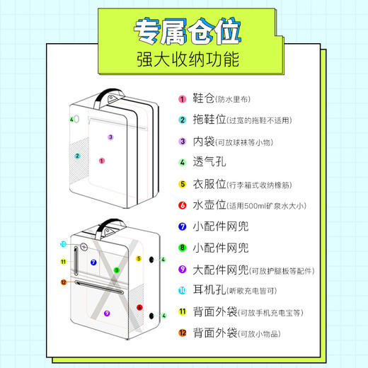 李质造足球运动训练大容量分区便捷基础款收纳包成人男 商品图1