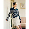 Even Vintage | 春日实穿 复古撞色条纹针织开衫外套女刺绣海魂衫 商品缩略图1
