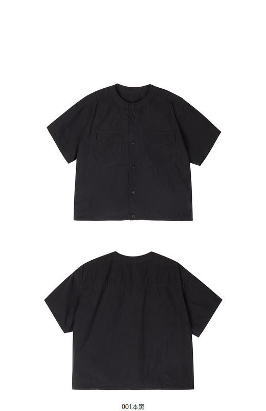 jnby  23年夏款  全棉微皱纹理短袖衬衣   1N4214160 商品图10