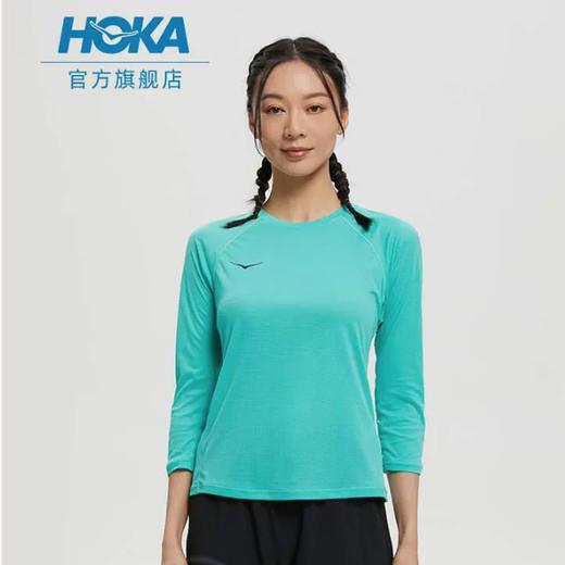 HOKA ONE ONE 女士跑步中长袖T恤Glide 3/4 Sleeve吸汗快干透气 商品图1