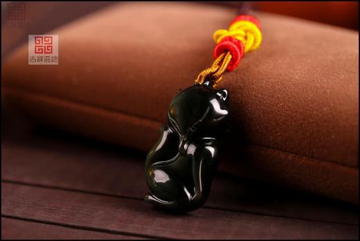 吉祥天地 黑曜石狐狸挂件 商品图0