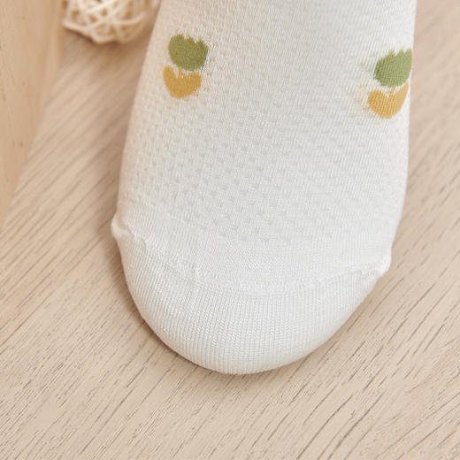 莫代尔直板提花女袜年轻时尚学生防臭吸汗凉爽多色堆堆袜耐穿质量【2312203/2312205】 商品图12