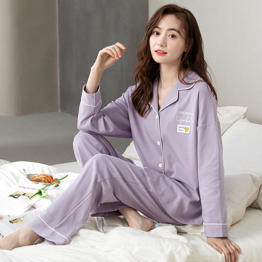 SY-65017休闲睡衣棉质大码家居服宽松两件 商品图0
