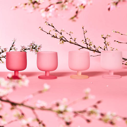 樱花渐开 MU16糖果樱系列-水晶渐变色玻璃杯-4支装 商品图0