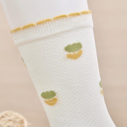 莫代尔直板提花女袜年轻时尚学生防臭吸汗凉爽多色堆堆袜耐穿质量【2312203/2312205】 商品图13