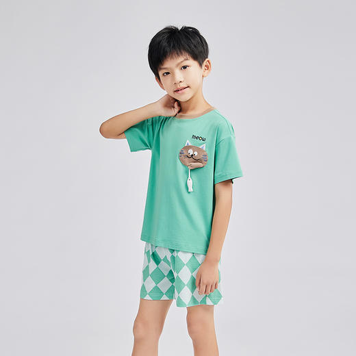 都市丽人眯雅佳凉感无尘棉薄短袖家居服睡衣JH32A1 商品图4