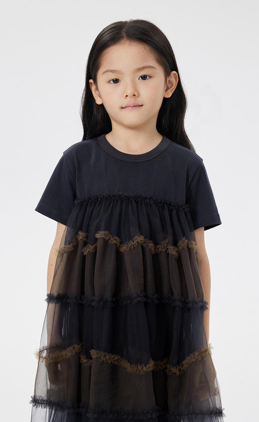 jnby  23年春款  针织棉耐磨网纱短袖连衣裙  1N3G12730 商品图8