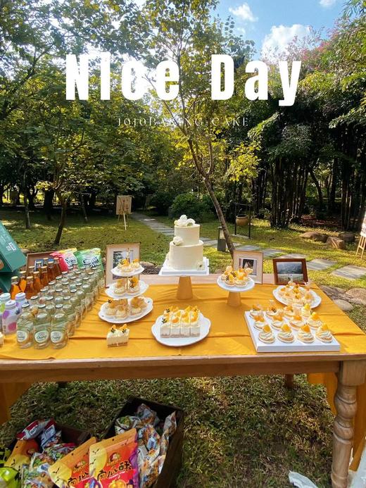 「橙黄自然系·中海汤泉」婚礼甜品台案例 商品图3