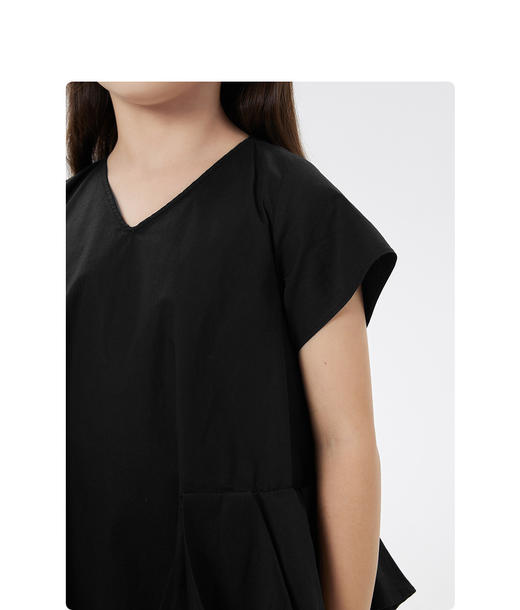 jnby  23年夏款  高密府绸纯色短袖连衣裙  1N4G13570 商品图5