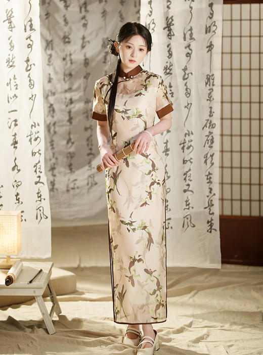 春夏新款，国风女装中式复古修身旗袍连衣裙MY-2523 商品图4
