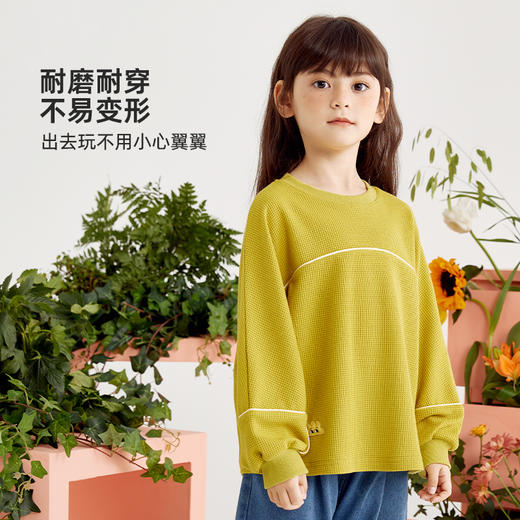 【100元任选5件】【柔软亲肤 松软华夫格】休闲圆领卫衣PCWY2309 商品图2