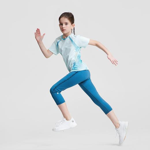 【专属】moodytiger女童七分紧身裤2023夏季新品柔软运动裤 M32211407 商品图3