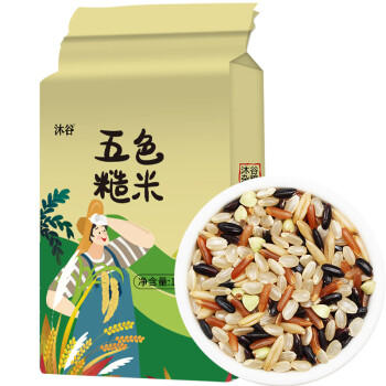 沐谷 五色糙米2斤（糙米黑米红米燕麦米荞麦米杂粮粗粮粥米伴侣） 商品图4
