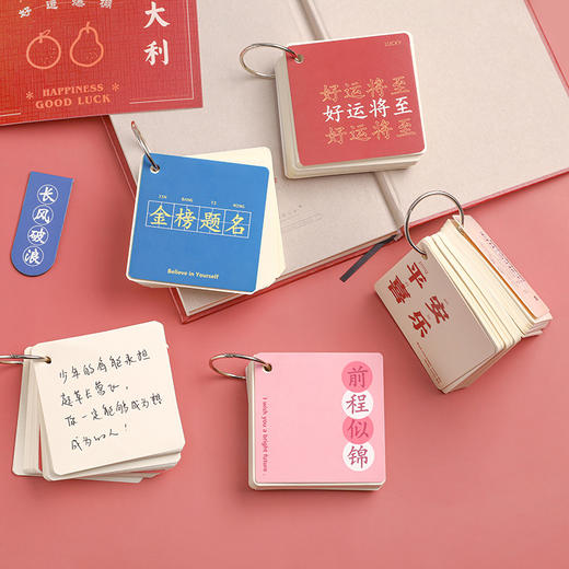 「拍1发3！9.9元包邮」前程似锦励志铁圈本 学生口袋便携记事本空白英语单词本活页小本子 商品图3