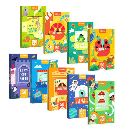 「数款可选」mideer弥鹿进阶式脑力折纸书 儿童手工DIY剪纸艺立体空间贴纸玩具 商品图4