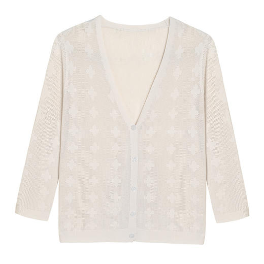 妈妈夏装镂空七分袖冰丝针织衫衣外套CC-3193 商品图4