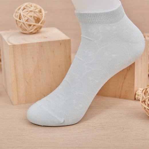 女丨纯色浅口低帮船袜女棉袜 夏季透气袜子无骨缝头品质棉袜简约云纹【2双装 6双6折 2312305】 商品图2